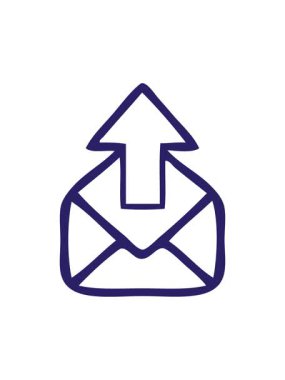 Bir e-posta işaretinin çizgi filmini oynat ve duraklat