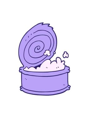 karikatür konserve balığının canlandırma efekti