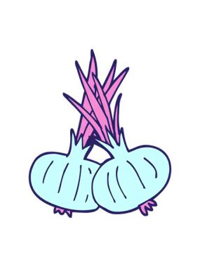 karikatür karalama kahverengi soğanların animasyonunu renklendir