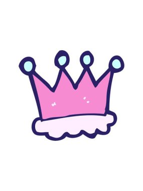 Çizgi film taç sembolünü salla ve duraklat