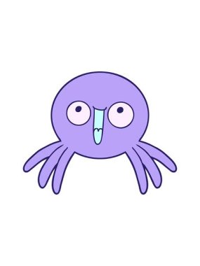 Mutlu çizgi film örümceğinin basınçlı animasyonu