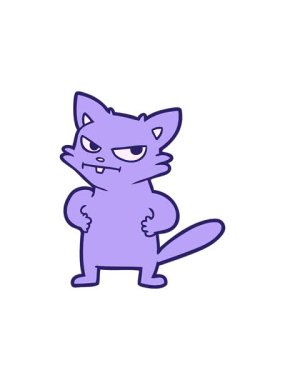 Çizgi filmdeki rahatsız kedi animasyonunun bölme etkisi