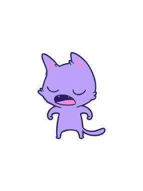 Konuşan kedi çizgi filminin yıldız patlaması etkisi animasyonu