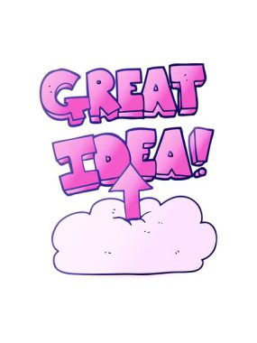 El yazması karikatür yüklemesinin hareketli animasyonunu buluta yükle