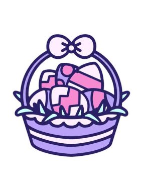 Paskalya sepeti çizgi filminin hareketli animasyonu