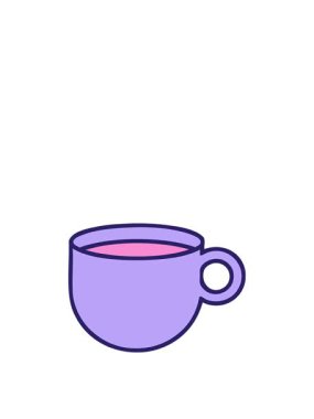 Kahve illüstrasyonunun ikonik dövme stili görüntüsünün zıplama hareketi.