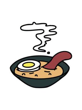 Geleneksel kasede sıcak ramen çorbasının canlandırma efekti