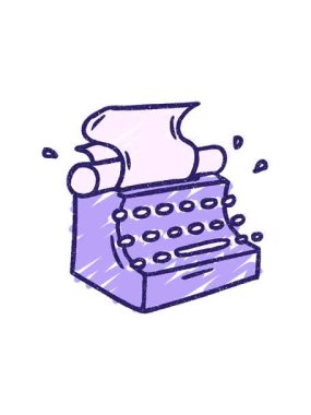 Tip Yazıcı Tebeşiri Çiziminin hareketli animasyonu