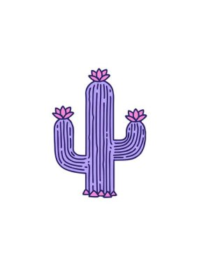 Kaktüs tasarımının radyoaktif parlayan animasyonu