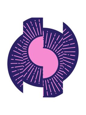 Güneşin ikonik dövme şeklindeki görüntüsü bölünen hareket canlandırması