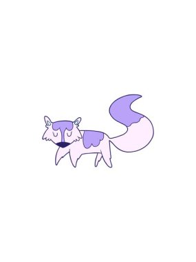 Bir tilki çizgi filminin satış animasyonu