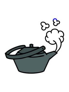 Geleneksel Japon çay demliğinin animasyonunu canlandırın.