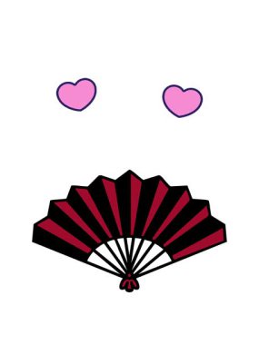 Geleneksel Japon katlama fanatiğinin dönen kalp animasyonu