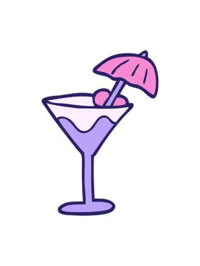 karikatür karikatür kokteylinin hareketli animasyonu