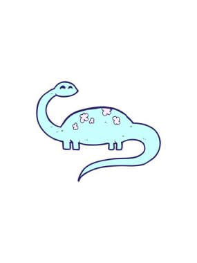 karikatür dinozor tasarımının hareketli animasyonu