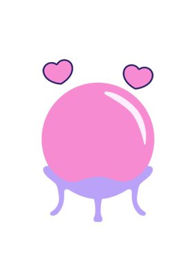 Kristal Top 'un dönen kalp animasyonu