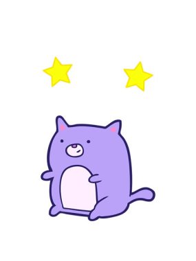 dönen yıldızlar eğlenceli çizgi film kedilerinin animasyonları