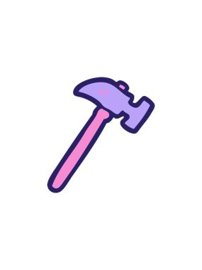 Çekiç çiziminin radyoaktif parlayan animasyonu