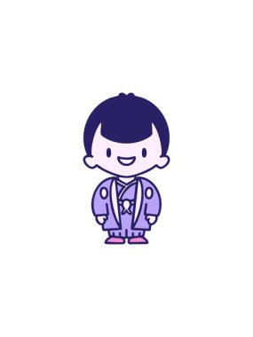 Geleneksel gelinlik giymiş Japon bir adamın yıldız patlaması etkisi animasyonu