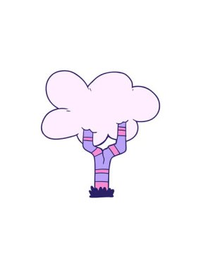 karikatür ağacının radyoaktif parlayan animasyonu