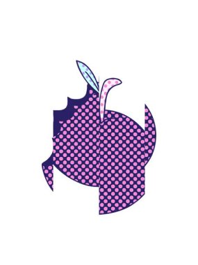 Çizgi roman tarzı elmanın bölünmüş hareket animasyonu