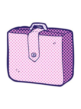 Çizgi film valizinin hareketli animasyonu