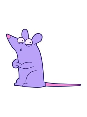 Karikatürdeki şüpheli farenin titreşimli hareketi