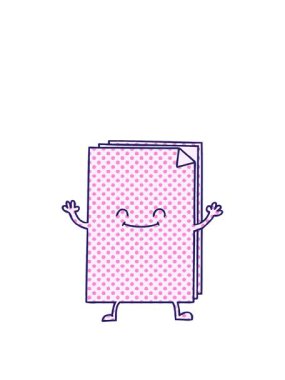 Çizgi roman tarzının animasyonunu genişletiyorum Mutlu kağıt yığını