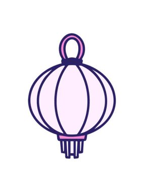 Geleneksel Japon zanaat tarzında asılı bir lambanın animasyonunu bob ve duraklat