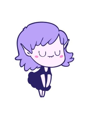 Elbise giyen mutlu elf kızı hareketli animasyonu