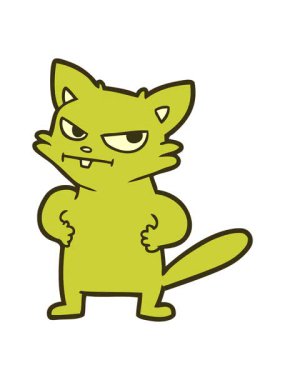 Çizgi filmdeki rahatsız kedinin renk animasyonu değişiyor