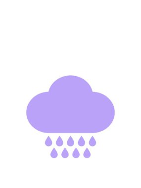 Yağmur bulutunun sıçrama hareketi canlandırması