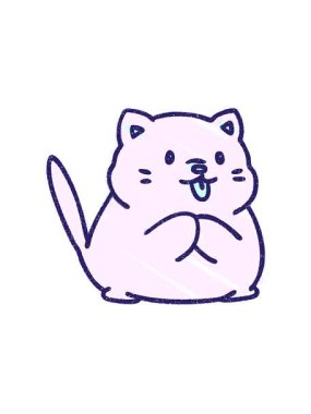 Kedi Chalky Çiziminin hareketli animasyonu