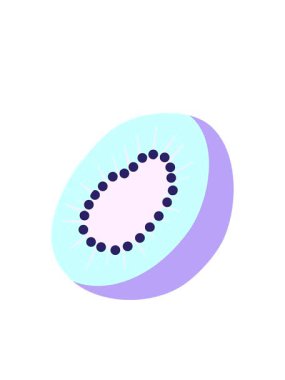 Kivi meyvesinin yanıp sönen radyal çizgileri