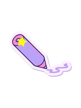 Parıldayan yıldızlar geleneksel renkli kalem stilinin animasyonunu etkiler