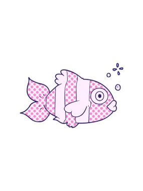 Egzotik bir balığın dönen hareketli animasyonu