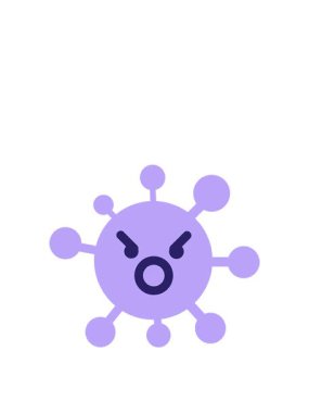 Basit kızgın virüsün hareketli animasyonu