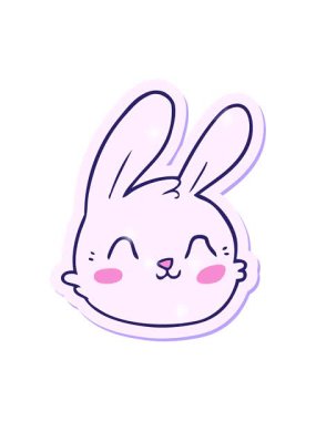 Çizgi film tavşan suratının sim efekti.