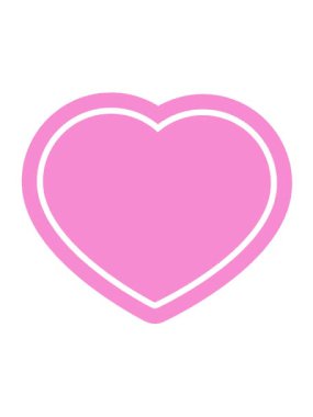 Kalp sembolü grafik simgesinin titreşimli hareketi