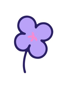 Kalın çiçek tasarımının titreşimli animasyonu