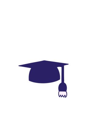 Mezuniyet şapkası çizgi filminin zıplama hareketi animasyonu.