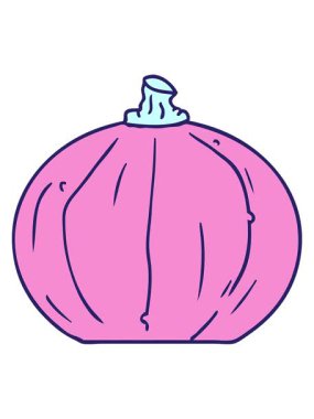 Bir balkabağı tasarımının çizgi film karalamalarının ışık efektleri