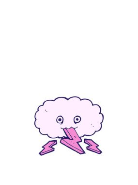 Gökgürültüsü bulutu çizgi filminin zıplama hareketi