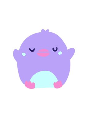 Garip karikatür pengueninin hareketli animasyonu