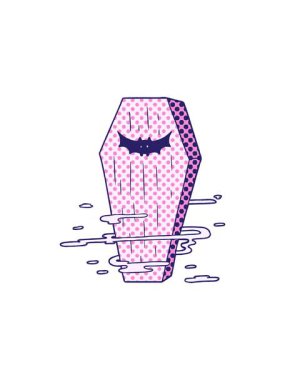 Çizgi film hortlak tabutunun yıldız patlaması etkisi animasyonu