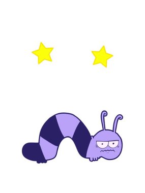 dönen yıldızlar çizgi film animasyonu huysuz tırtıl