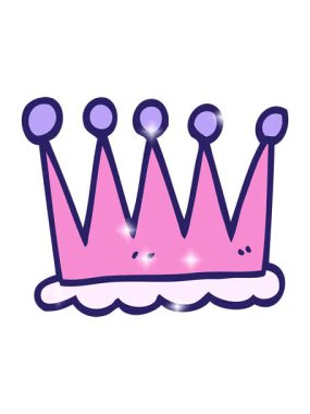 Basit karikatür karalama tacının ışıltı etkisi