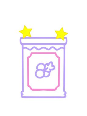 dönen yıldızların çizgi çizgi çizgi çizgi çizgi film çizimi yaban mersini reçel simgesi