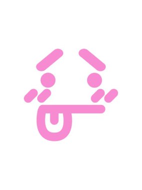 Utanç içindeki yüz çiziminin basınçlı animasyonu