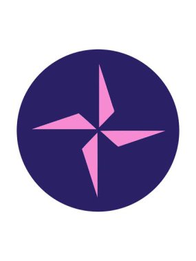 Bir yıldız sembolünün ikonik dövme şeklindeki imajının dönen hareketi